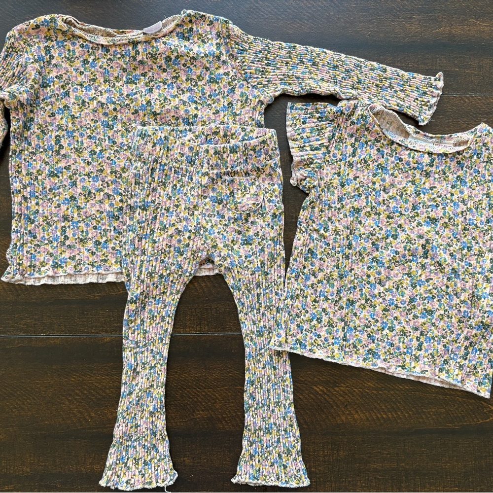 Zara Kids Floral Matching Set - Multicolor